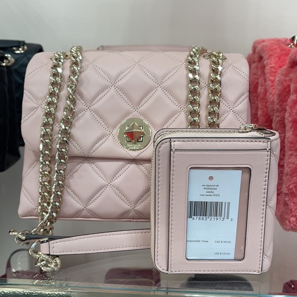 Kate Spade natalia small flap crossbody & SMALL ZIPAROUND WALLET - Picture 2 of 16